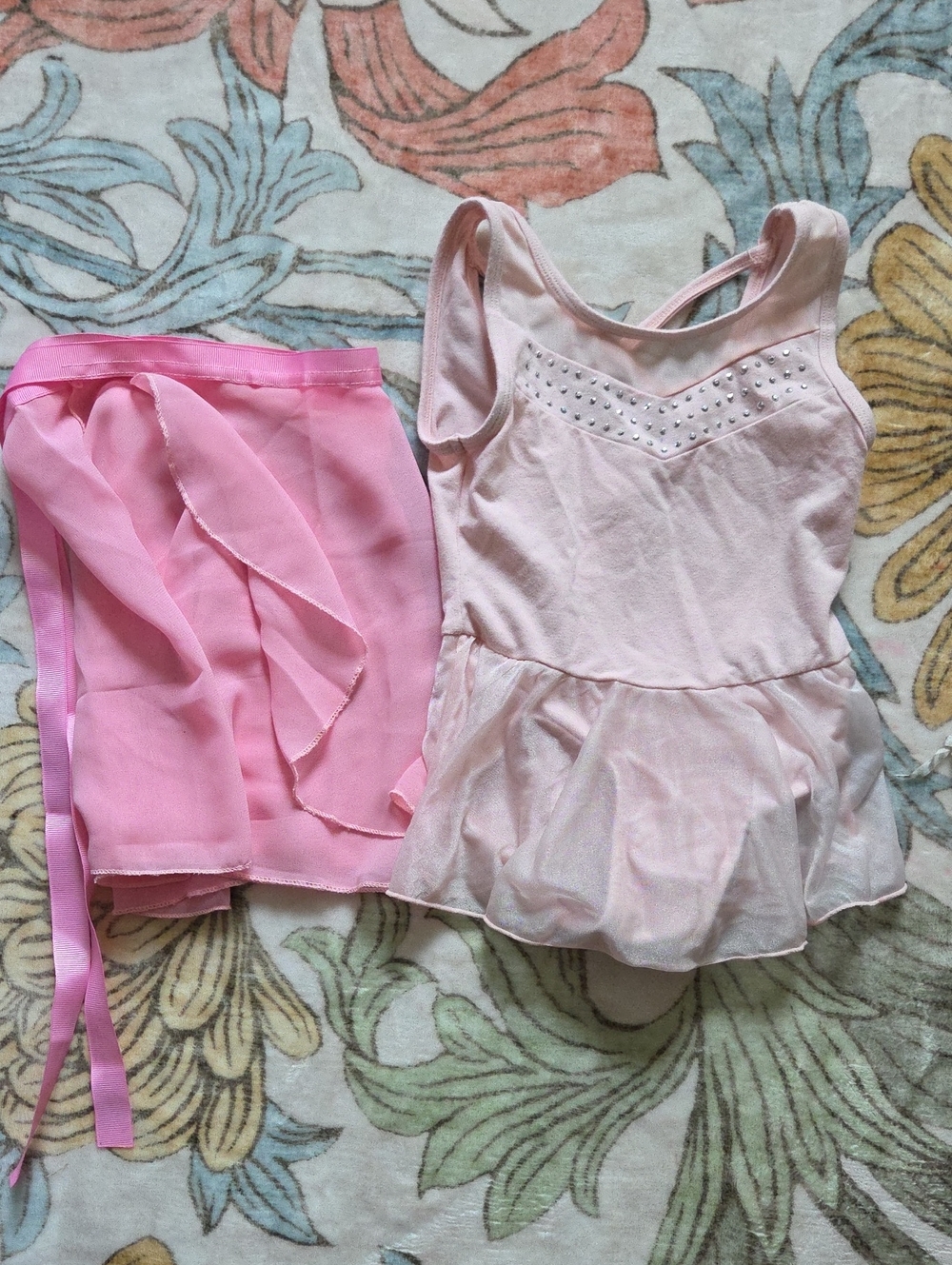 Cat & Jack Light Pink Girls' Ballet Leotard with Chiffon Skirt